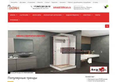 Снимок главной страницы 100kran.ru