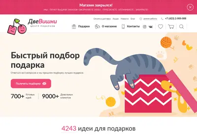 Снимок главной страницы 2cherry.ru