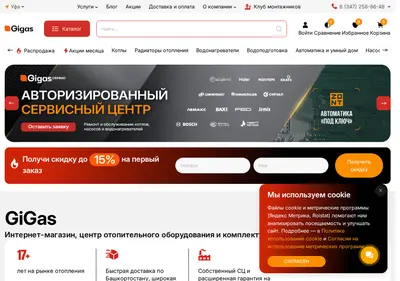 Снимок главной страницы gigas.su