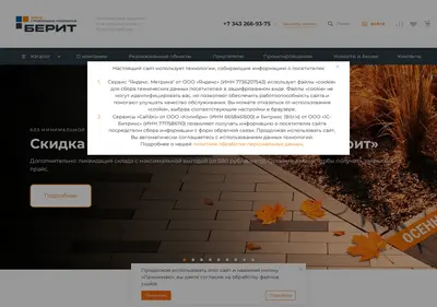 Снимок главной страницы berit.ru