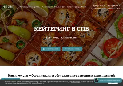 Снимок главной страницы catering-stg.ru
