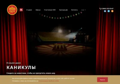 Снимок главной страницы circus-rostov.ru