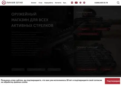 Снимок главной страницы armsline.ru