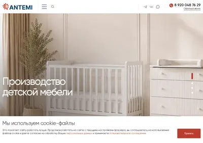 Снимок главной страницы antemi.ru