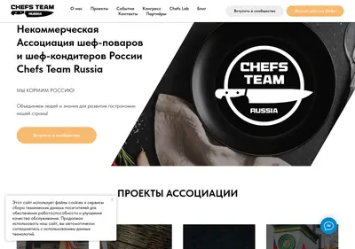 Снимок главной страницы chefsteamrussia.ru