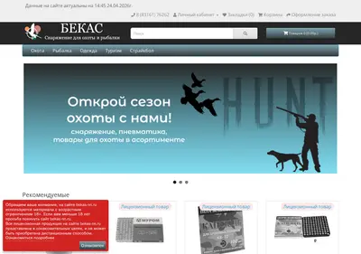 Снимок главной страницы bekas-nn.ru