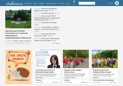 Снимок главной страницы chaiknet.ru