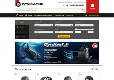 Снимок главной страницы avtokom-59.ru