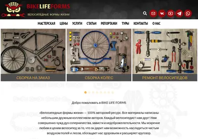 Снимок главной страницы bikelifeforms.ru
