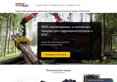 Снимок главной страницы gidrozip.ru