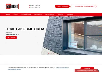 Снимок главной страницы 27okon.ru