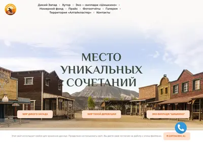 Снимок главной страницы altaicluster.ru