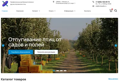 Снимок главной страницы birdrepeller.ru