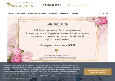 Снимок главной страницы belroza-perm.ru