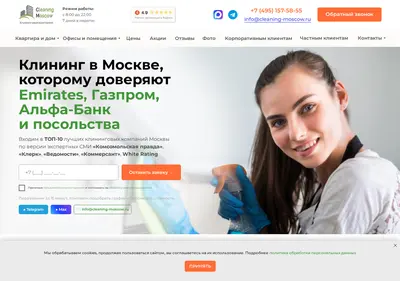 Снимок главной страницы cleaning-moscow.ru