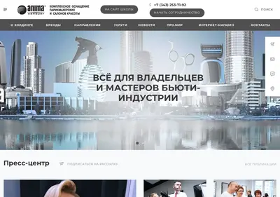 Снимок главной страницы anima-holding.ru