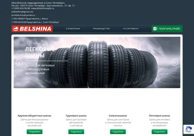 Снимок главной страницы belshinaspb.ru