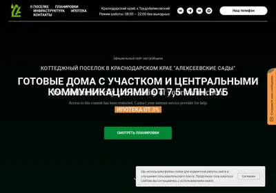 Снимок главной страницы alex-village.ru