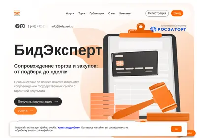 Снимок главной страницы bidexpert.ru