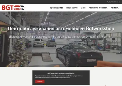 Снимок главной страницы bgtservice.ru
