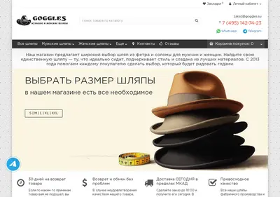 Снимок главной страницы goggles.su