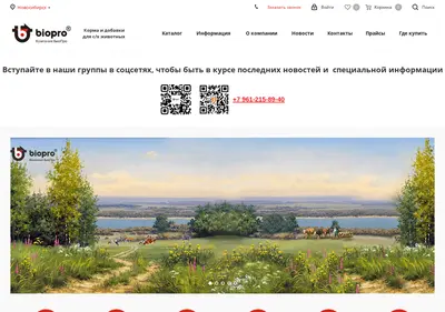 Снимок главной страницы biopro.ru