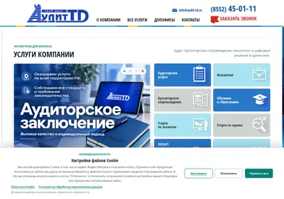 Снимок главной страницы audit-td.ru