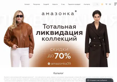 Снимок главной страницы amazonka39.ru