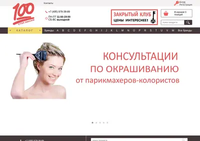 Снимок главной страницы 100all.ru