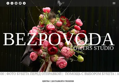 Снимок главной страницы bezpovoda72.ru