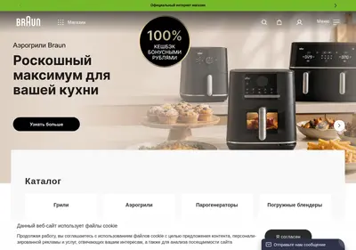 Снимок главной страницы braunhousehold.ru