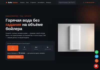 Снимок главной страницы boilermaster.ru