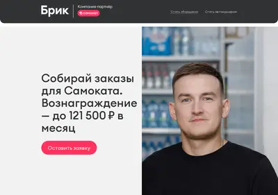 Снимок главной страницы brikteam.ru