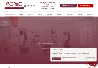 Снимок главной страницы bordospb.ru