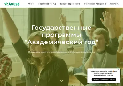 Снимок главной страницы ayusa.ru