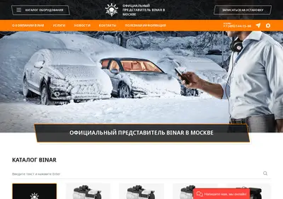Снимок главной страницы binar-msk.ru