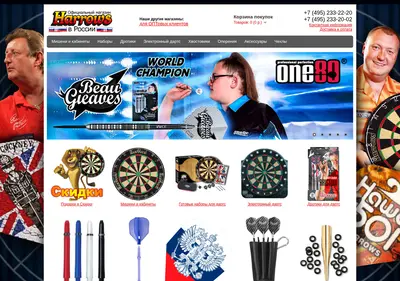 Снимок главной страницы 9darts.ru
