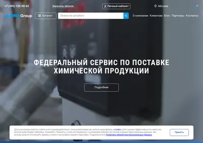 Снимок главной страницы binagroup.ru