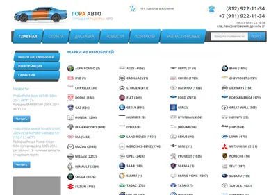 Снимок главной страницы avtorazborka-spb.ru