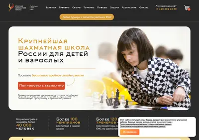 Снимок главной страницы chessrussian.ru