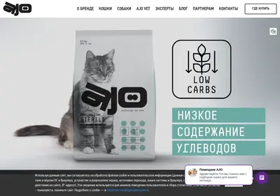 Снимок главной страницы ajo-pet.ru