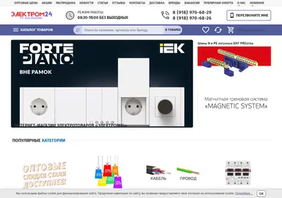 Снимок главной страницы electrom.su