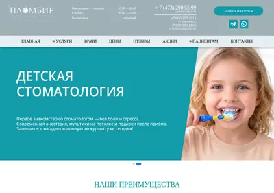 Снимок главной страницы 36plombir.ru