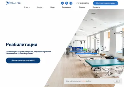 Снимок главной страницы arealmed.ru