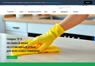Снимок главной страницы cleaning-puls.ru
