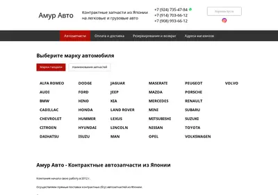 Снимок главной страницы amurautovl.ru