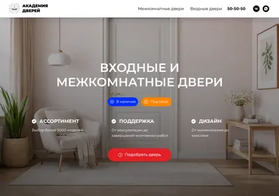 Снимок главной страницы academia-dverei.ru