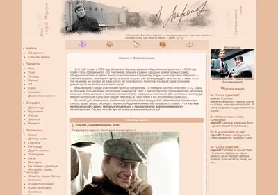 Снимок главной страницы amironov.ru