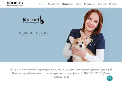 Снимок главной страницы 10zhizney.ru