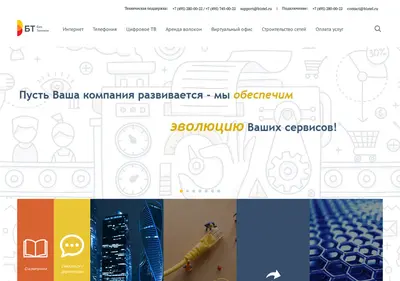 Снимок главной страницы biztel.ru